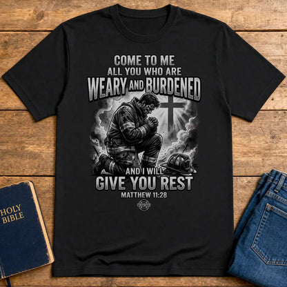 Give You Rest Firefighter T-Shirt - Black