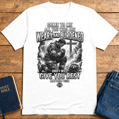 Give You Rest Firefighter T-Shirt - White