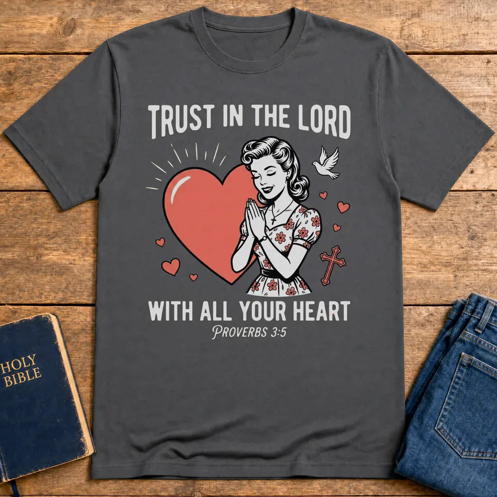 Trust In The Lord T-Shirt - Charcoal