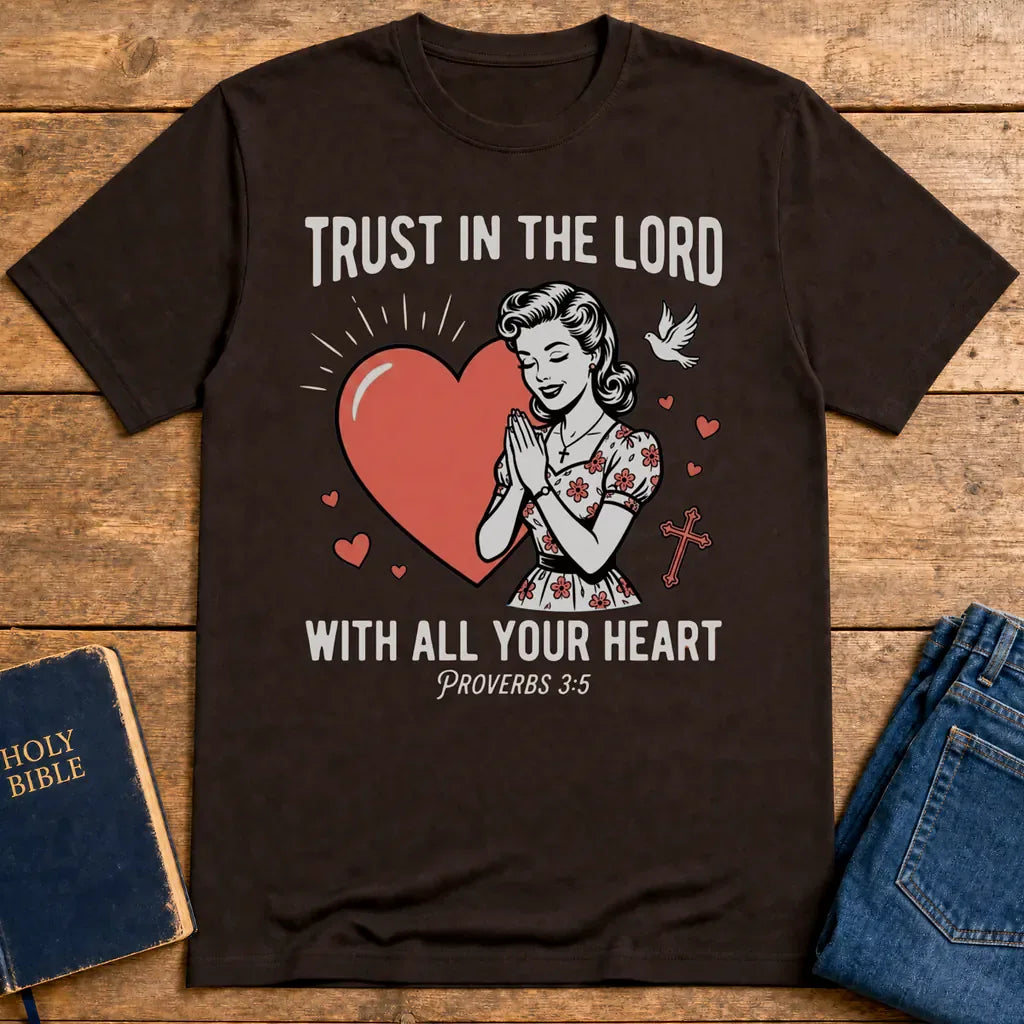 Trust In The Lord T-Shirt - Dark Chocolate