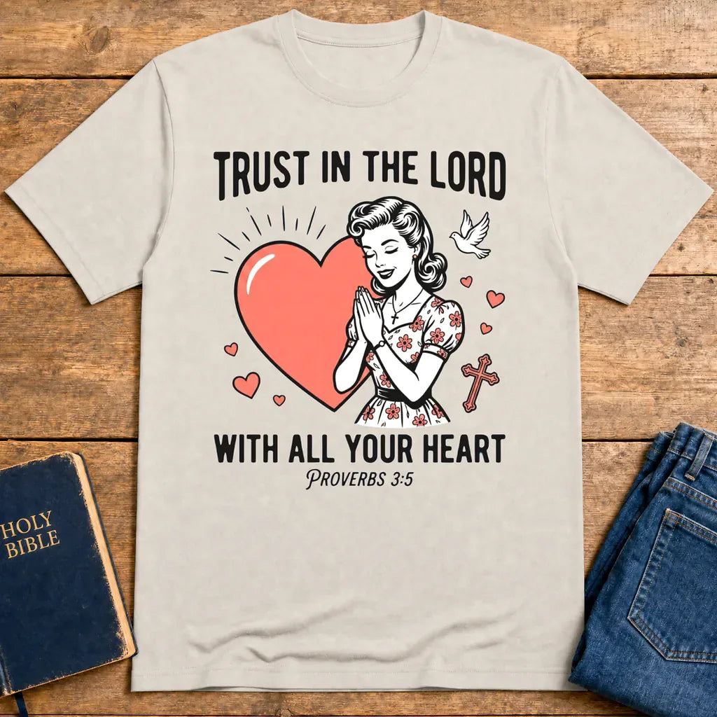 Trust In The Lord T-Shirt - Ice Grey