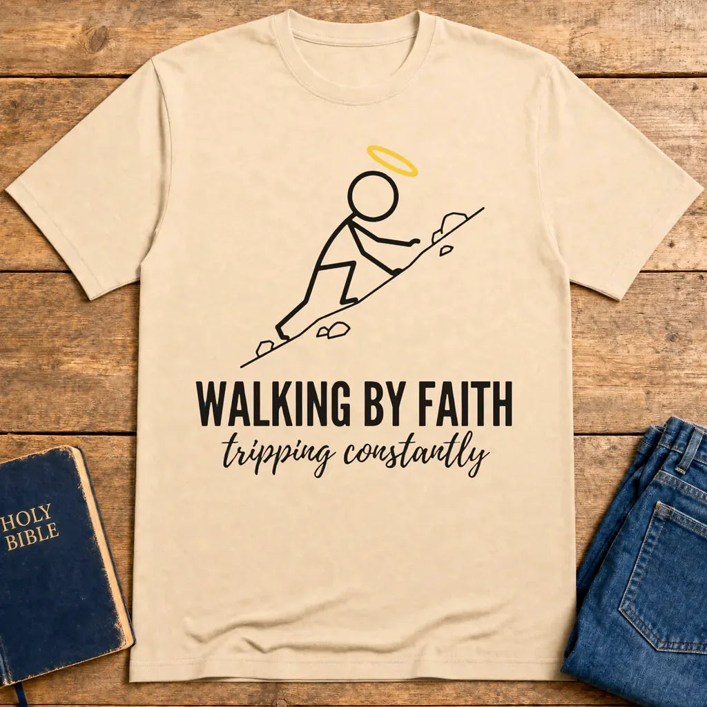 Walking by Faith T-Shirt - Natural