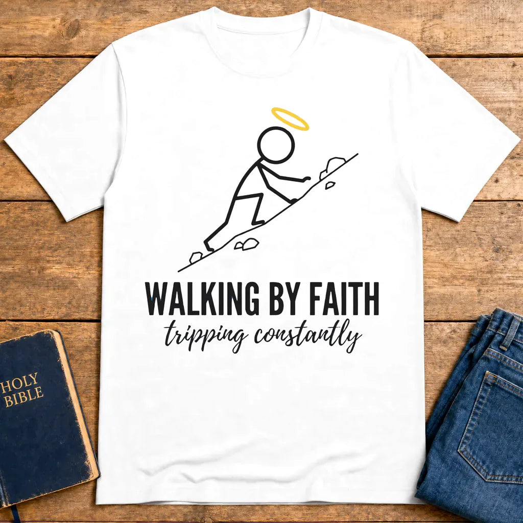 Walking by Faith T-Shirt - White