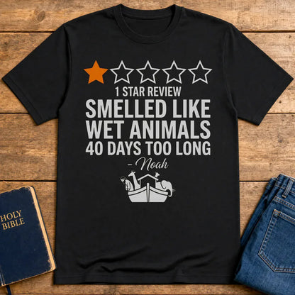 Noah's 1-Star Ark Review T-Shirt - Black