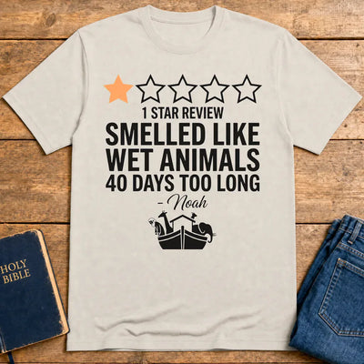 Noah's 1-Star Ark Review T-Shirt - Ice Grey