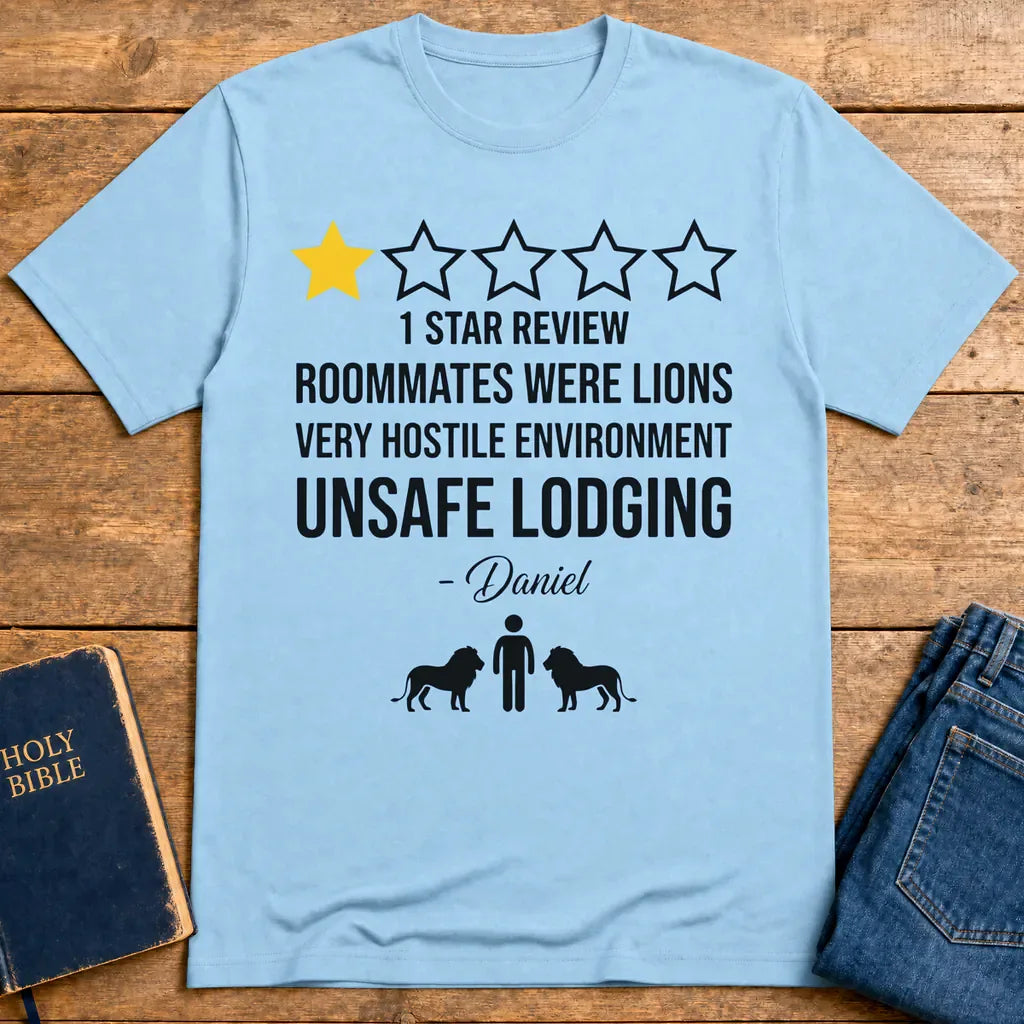 Daniel's 1-Star Review T-Shirt - Light Blue