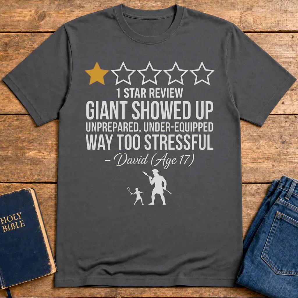 One Star Goliath Review T-Shirt - Charcoal