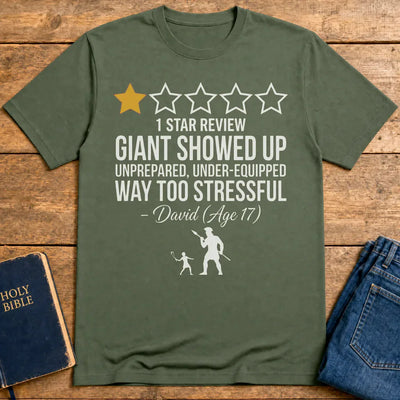 One Star Goliath Review T-Shirt - Military Green