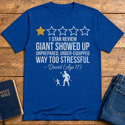 One Star Goliath Review T-Shirt - Royal