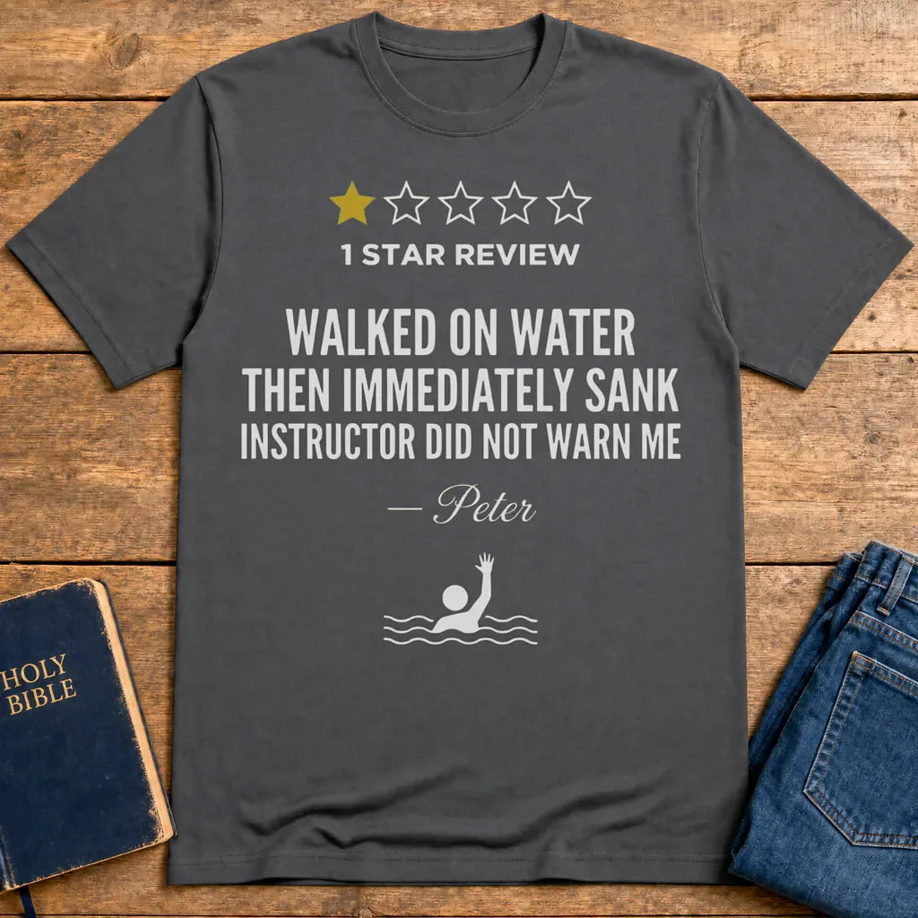 One Star Miracle Review T-Shirt - Charcoal