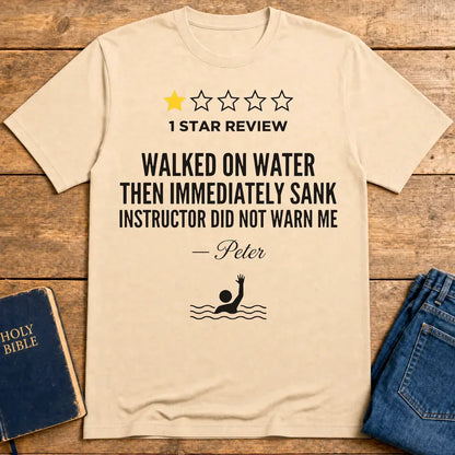 One Star Miracle Review T-Shirt - Natural