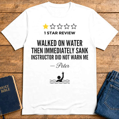 One Star Miracle Review T-Shirt - White