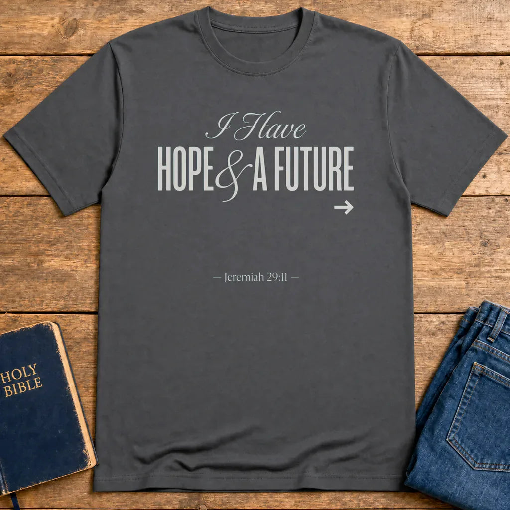 Hope & A Future T-Shirt - Charcoal
