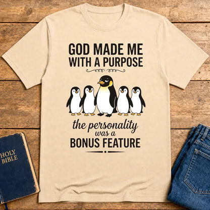 Purpose & Personality Penguin T-Shirt - Natural
