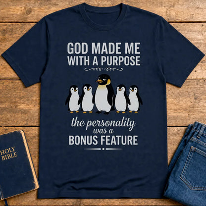 Purpose & Personality Penguin T-Shirt - Navy