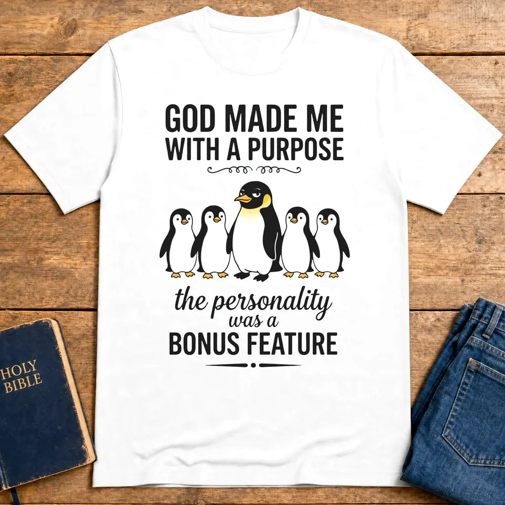 Purpose & Personality Penguin T-Shirt - White