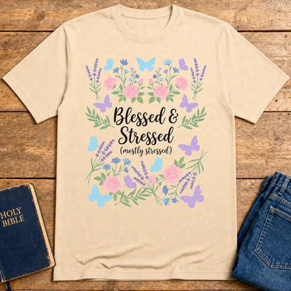 Blessed & Stressed T-Shirt - Natural