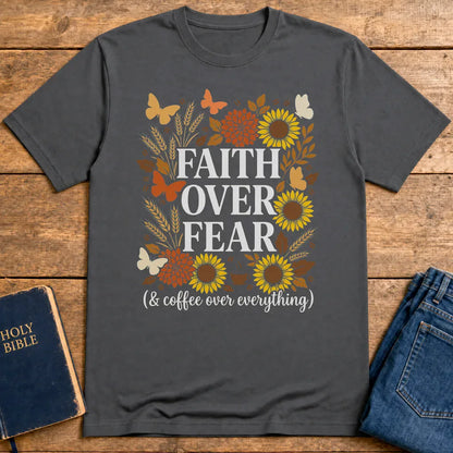 Faith Over Fear (& Coffee) T-Shirt - Charcoal