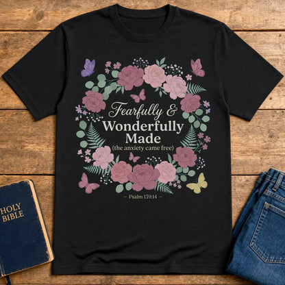 Fearfully & Wonderfully Made T-Shirt - Black