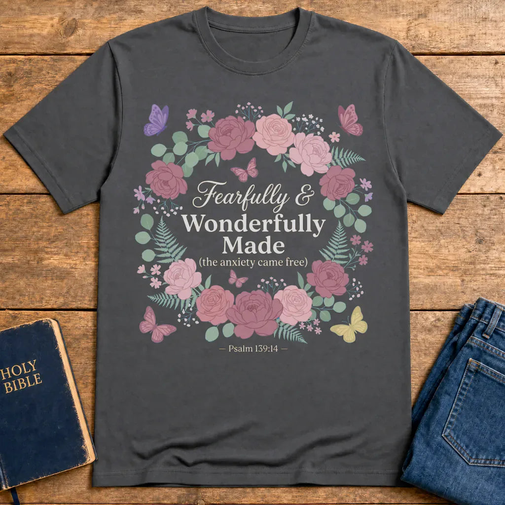 Fearfully & Wonderfully Made T-Shirt - Charcoal