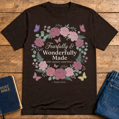 Fearfully & Wonderfully Made T-Shirt - Dark Chocolate