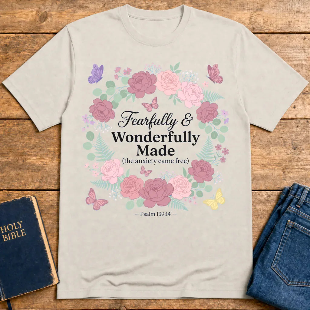 Fearfully & Wonderfully Made T-Shirt - Ice Grey