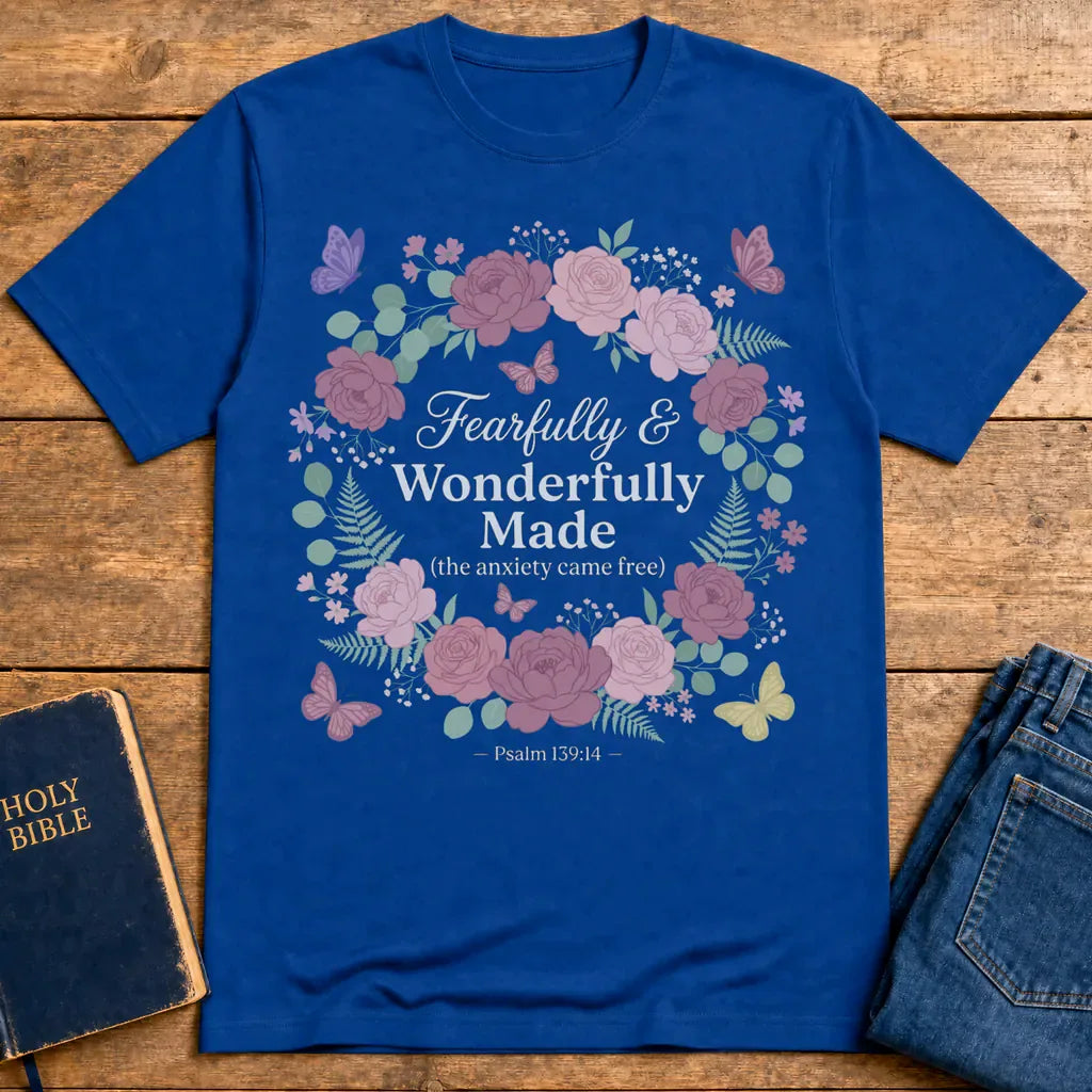 Fearfully & Wonderfully Made T-Shirt - Royal