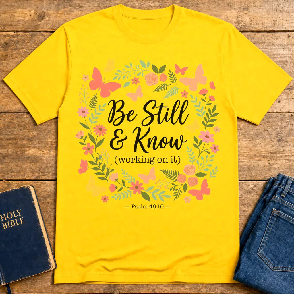 Be Still & Know T-Shirt - Daisy