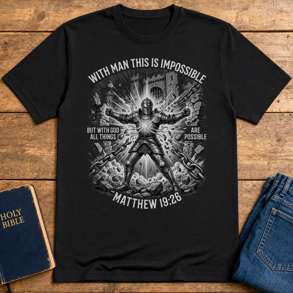 With God All Things Are Possible T-Shirt - Black