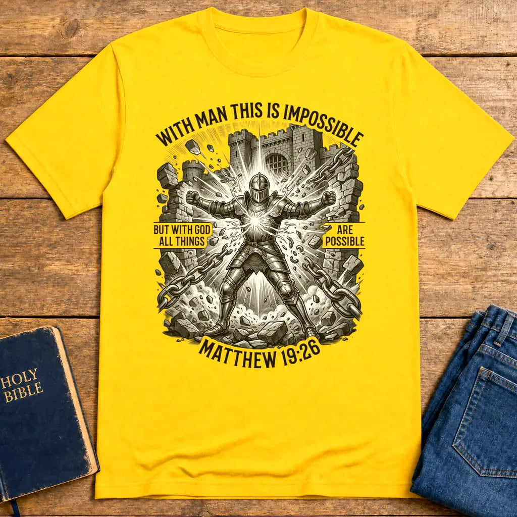 With God All Things Are Possible T-Shirt - Daisy