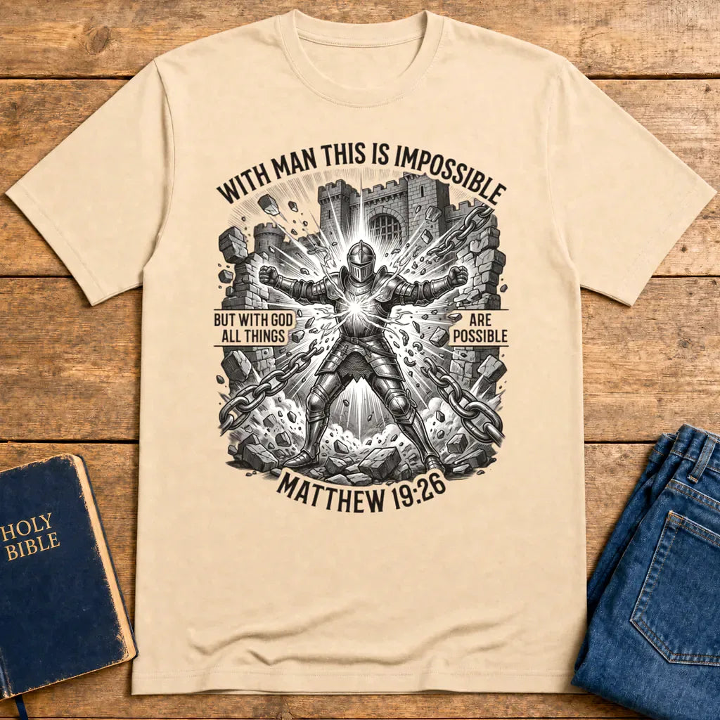 With God All Things Are Possible T-Shirt - Natural