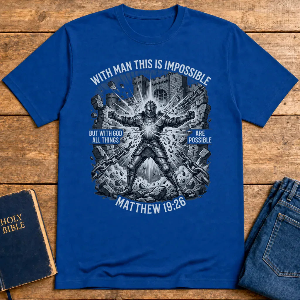With God All Things Are Possible T-Shirt - Royal