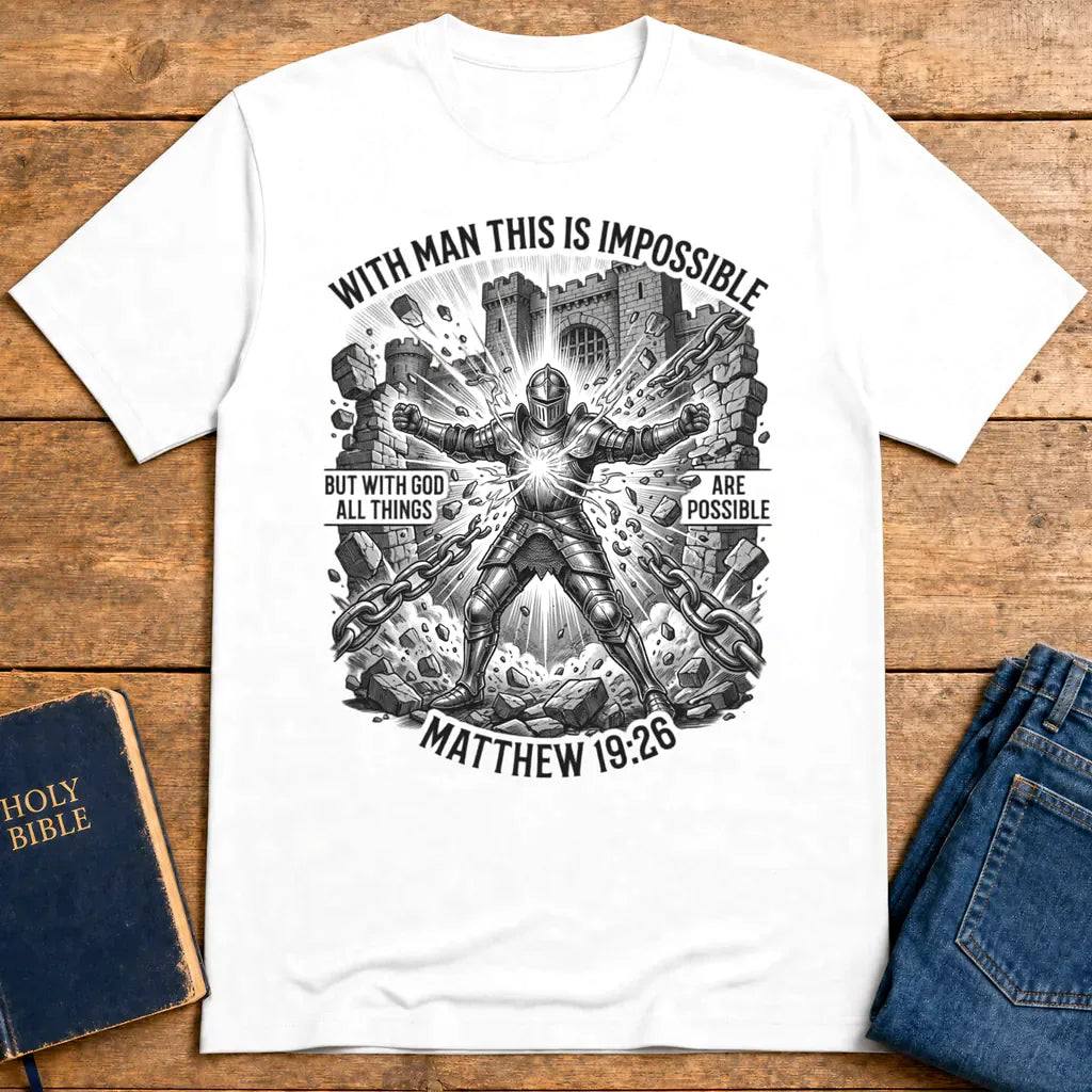 With God All Things Are Possible T-Shirt - White