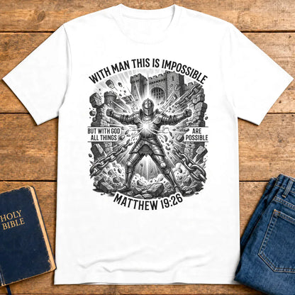 With God All Things Are Possible T-Shirt - White
