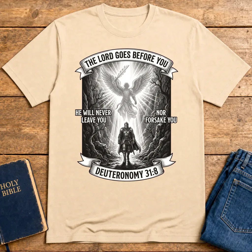 He Will Never Forsake T-Shirt - Natural