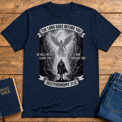 He Will Never Forsake T-Shirt - Navy