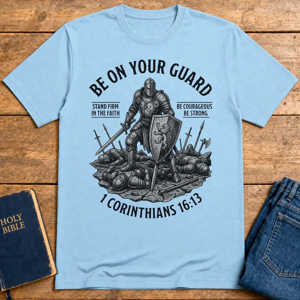 Stand Firm In The Faith T-Shirt - Light Blue