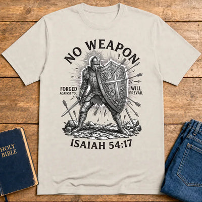 No Weapon Shall Prevail T-Shirt - Ice Grey