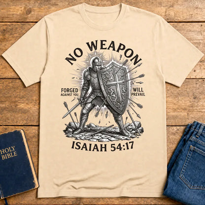 No Weapon Shall Prevail T-Shirt - Natural