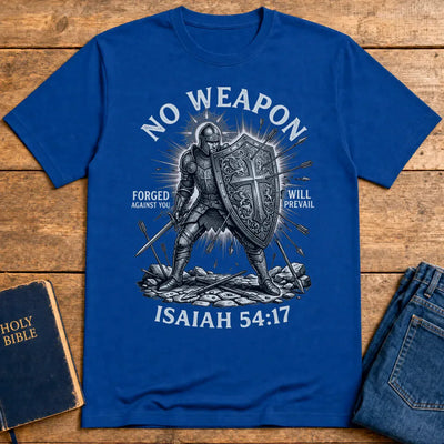 No Weapon Shall Prevail T-Shirt - Royal
