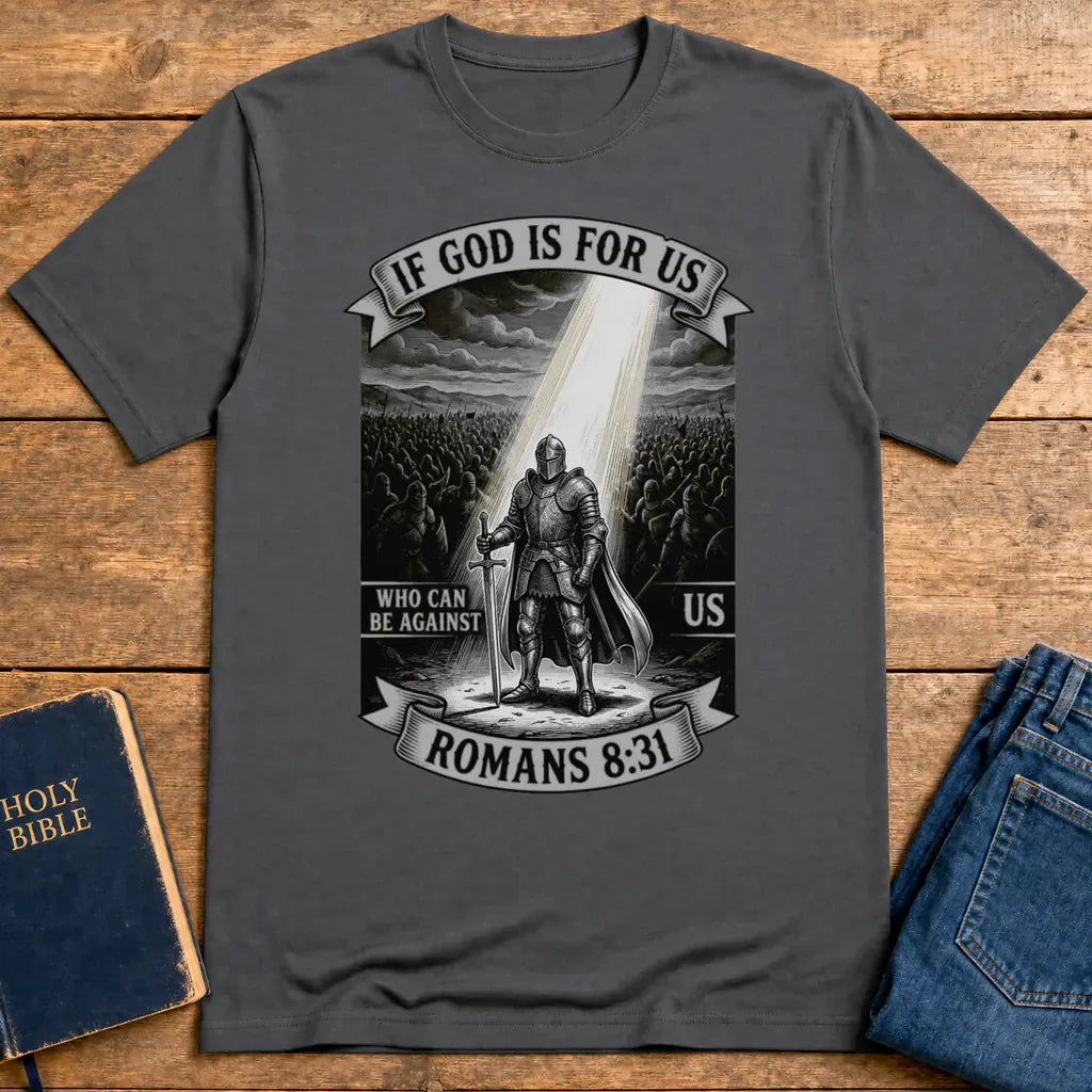 If God Is For Us Warrior T-Shirt - Charcoal