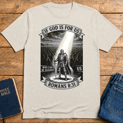 If God Is For Us Warrior T-Shirt - Ice Grey