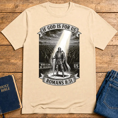 If God Is For Us Warrior T-Shirt - Natural