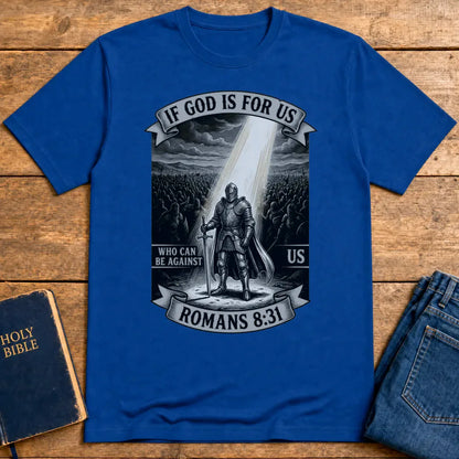 If God Is For Us Warrior T-Shirt - Royal