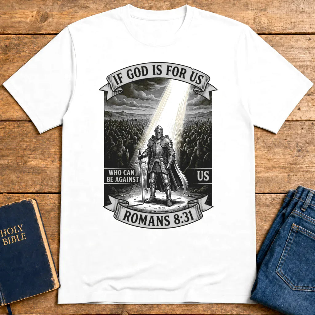 If God Is For Us Warrior T-Shirt - White