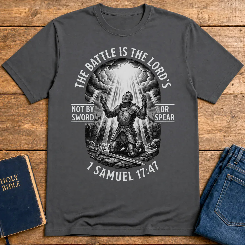 The Battle Is the Lord’s T-Shirt - Charcoal