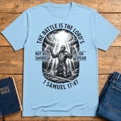 The Battle Is the Lord’s T-Shirt - Light Blue