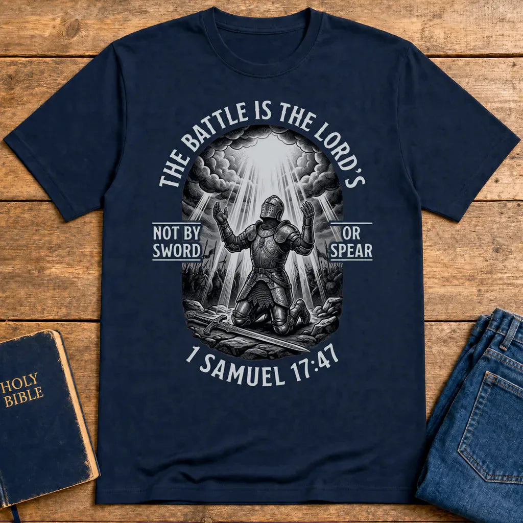 The Battle Is the Lord’s T-Shirt - Navy
