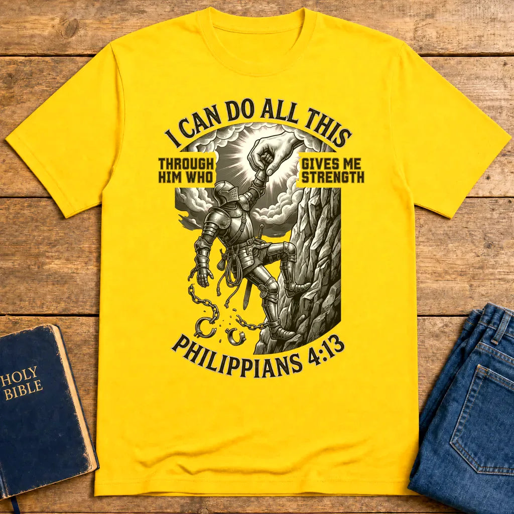 Philippians 4:13 Warrior Strength T-Shirt - Daisy