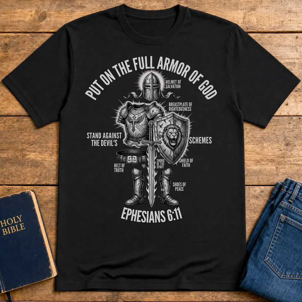Full Armor of God Warrior T-Shirt - Black